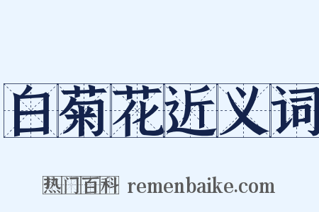 白菊花近义词是什么意思的图片